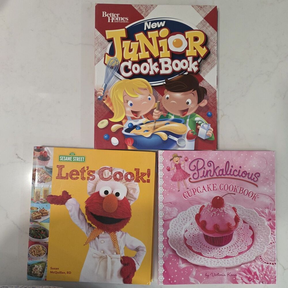 3 Kids Cookbooks - Better Homes, Sesame Street, Pinkalicious